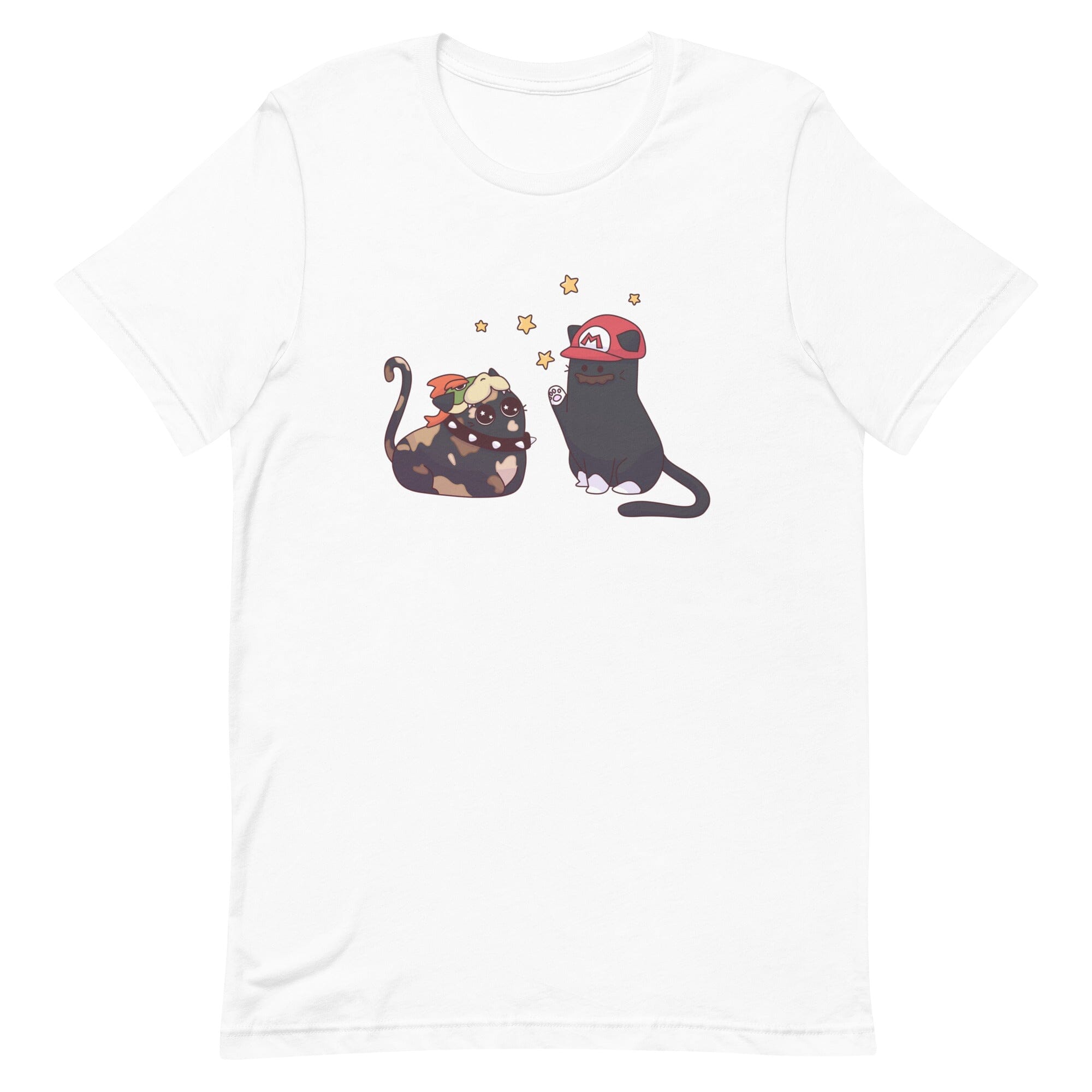 Team Bowser & Mario Kitties | Unisex t-shirt | TTI Stream Threads & Thistles Inventory White XS