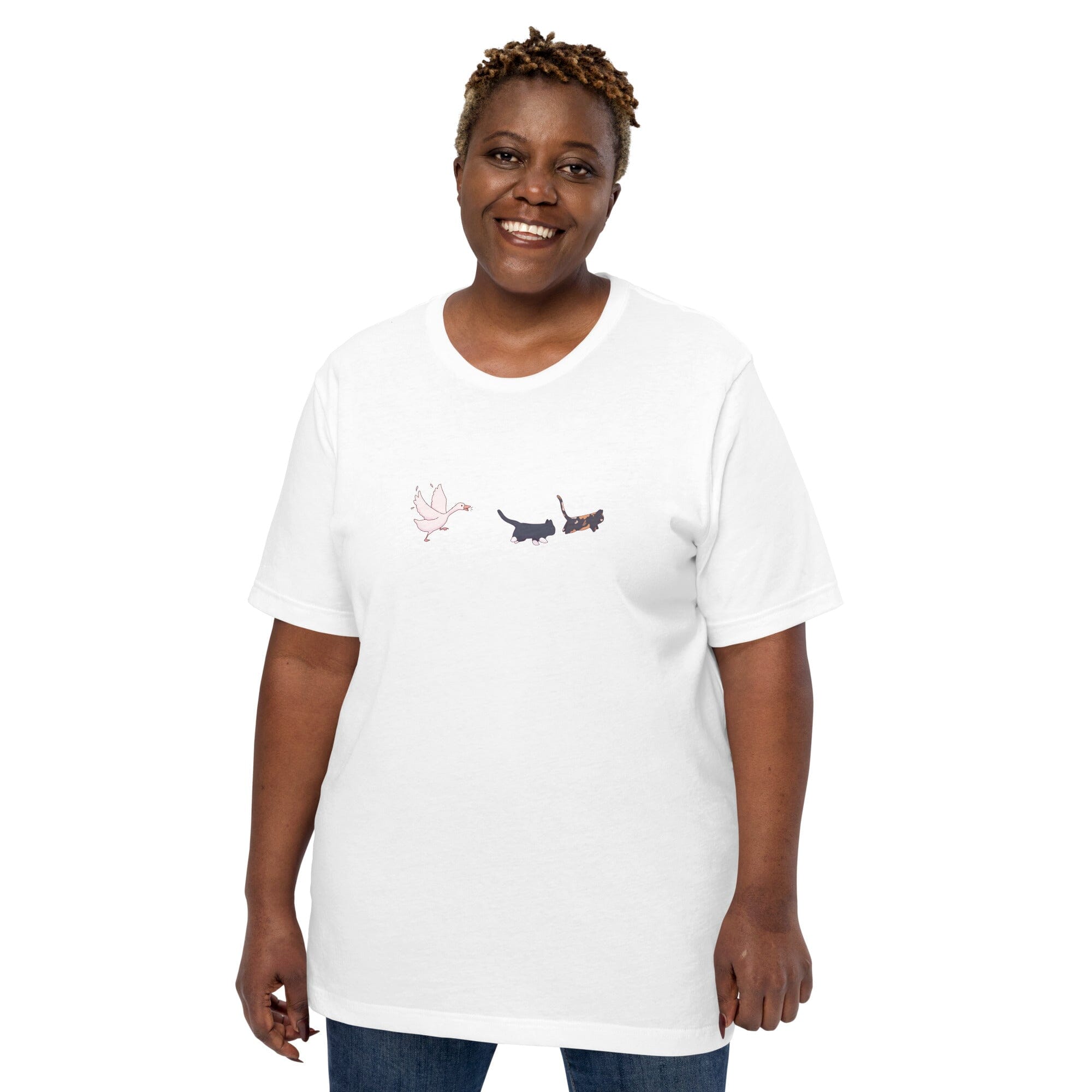 Goose Chase | Unisex t-shirt | TTI Stream Threads & Thistles Inventory