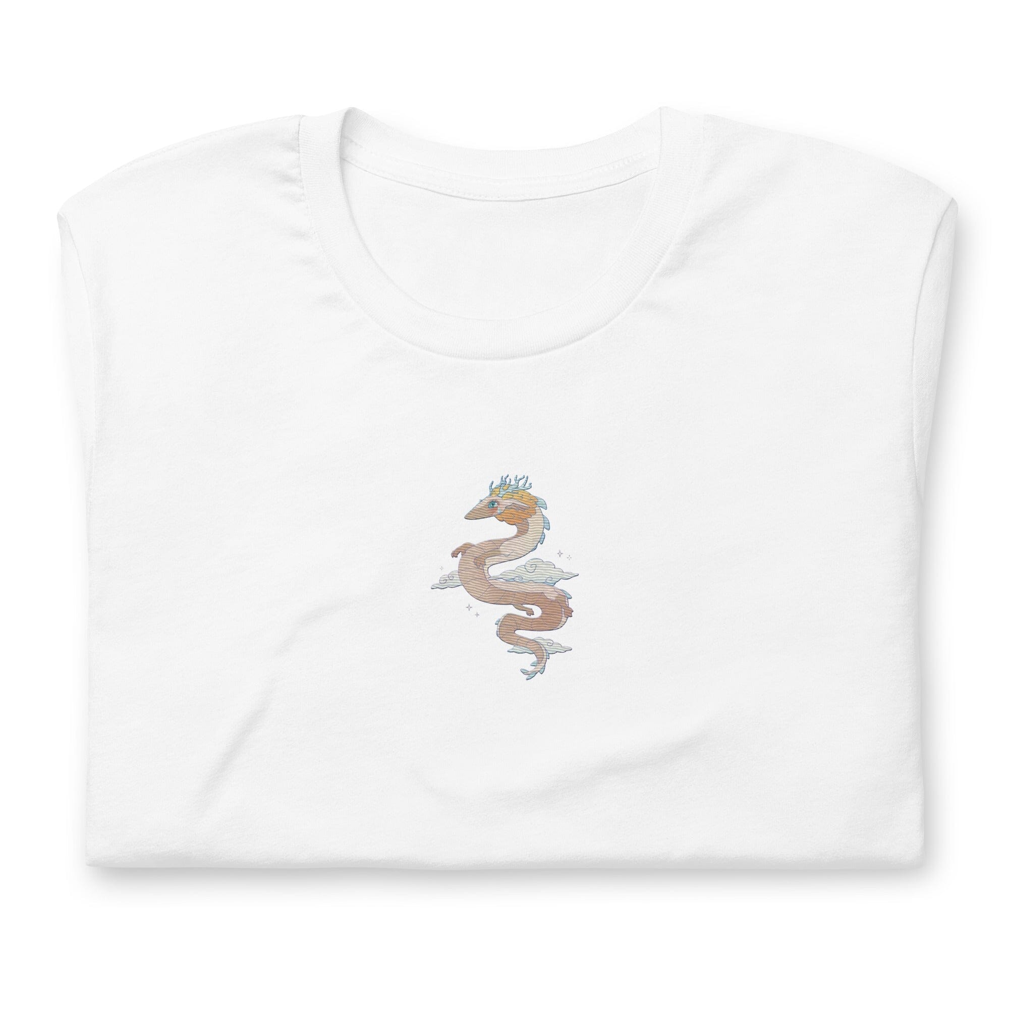 Light Dragon | Embroidered Unisex t-shirt | Zelda Titty Tea Threads & Thistles Inventory White XS