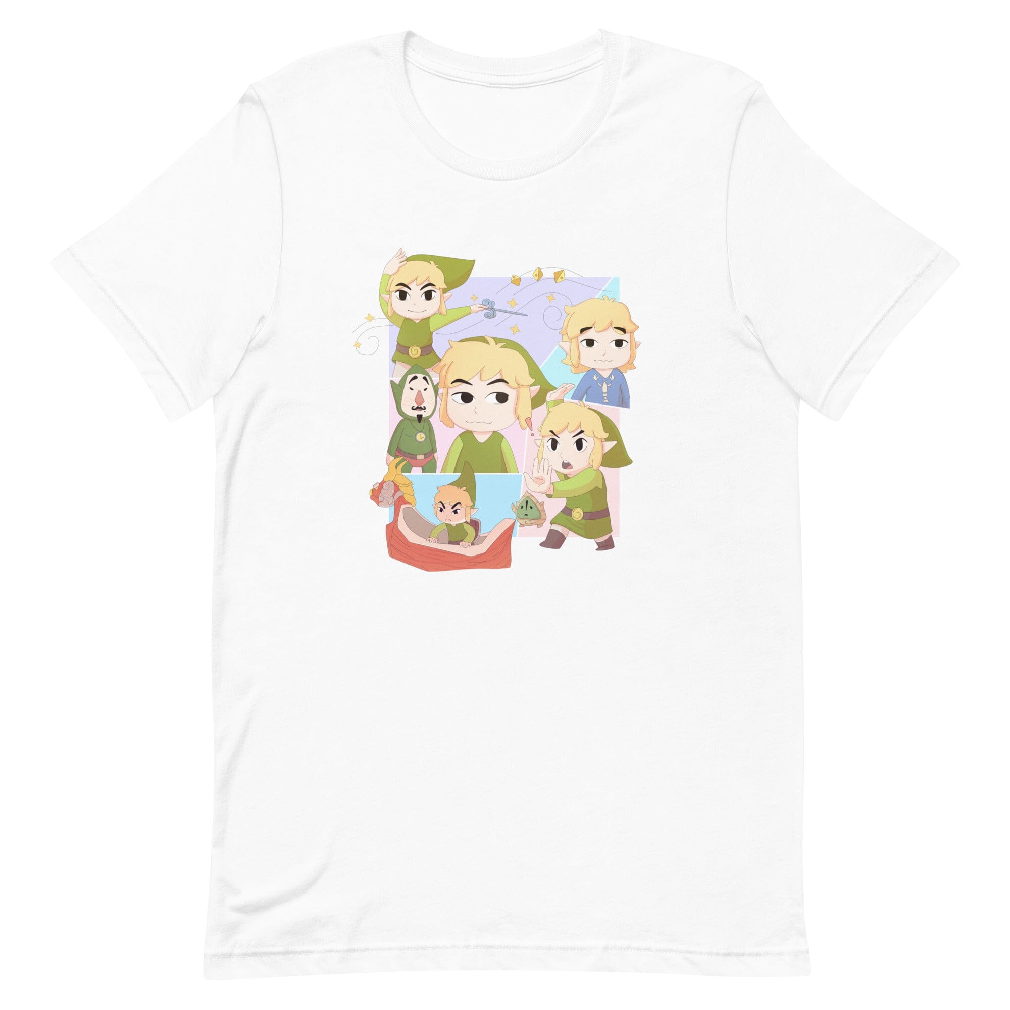 The Many Faces from Wind Waker | Unisex t-shirt Threads & Thistles Inventory White XS