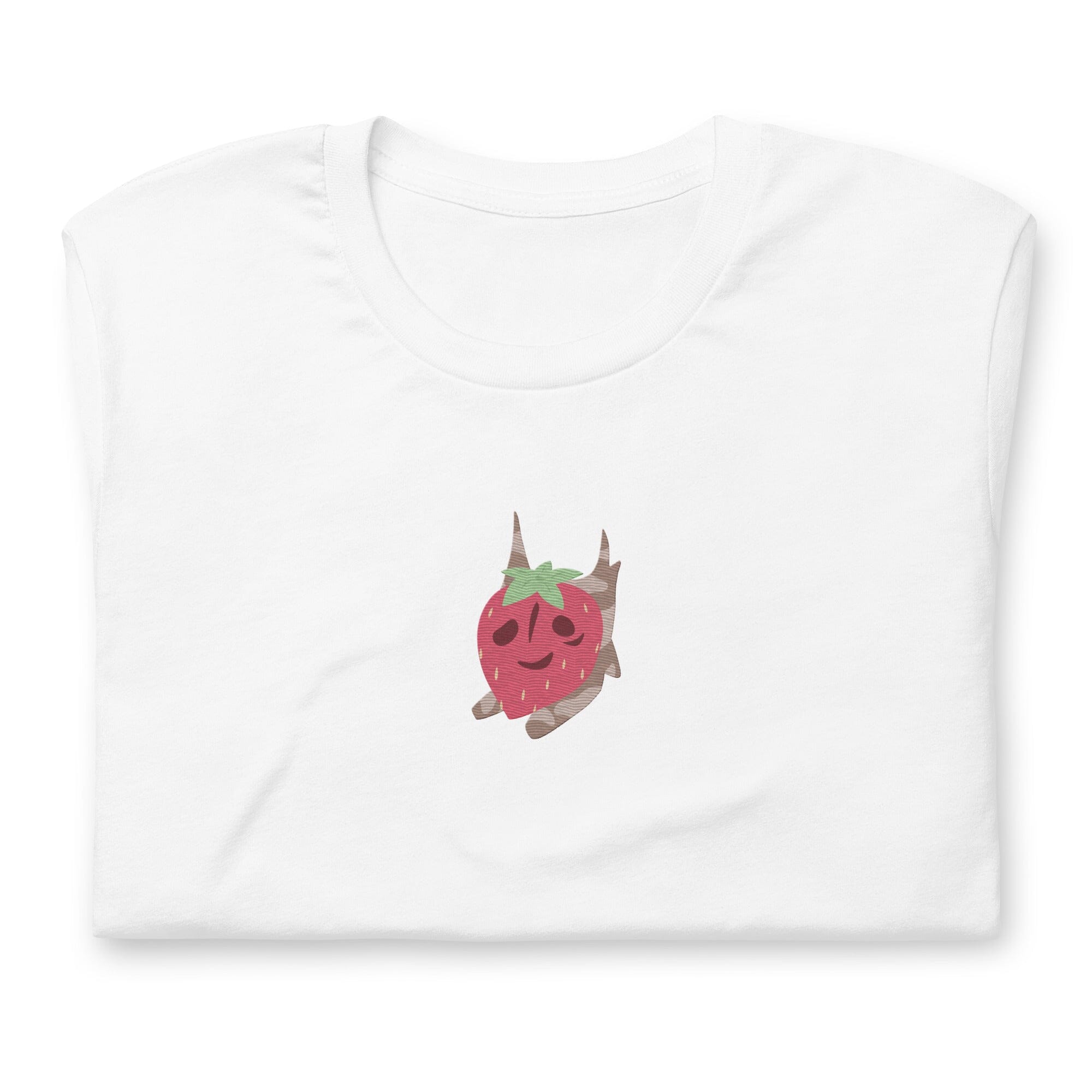 Strawberry Korok | Embroidered Unisex t-shirt | Titty Tea Zelda Threads & Thistles Inventory 