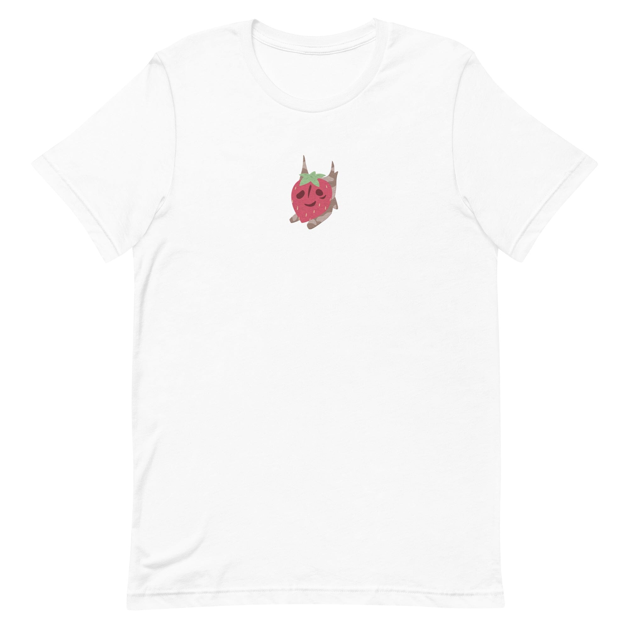 Strawberry Korok | Embroidered Unisex t-shirt | Titty Tea Zelda Threads & Thistles Inventory White XS