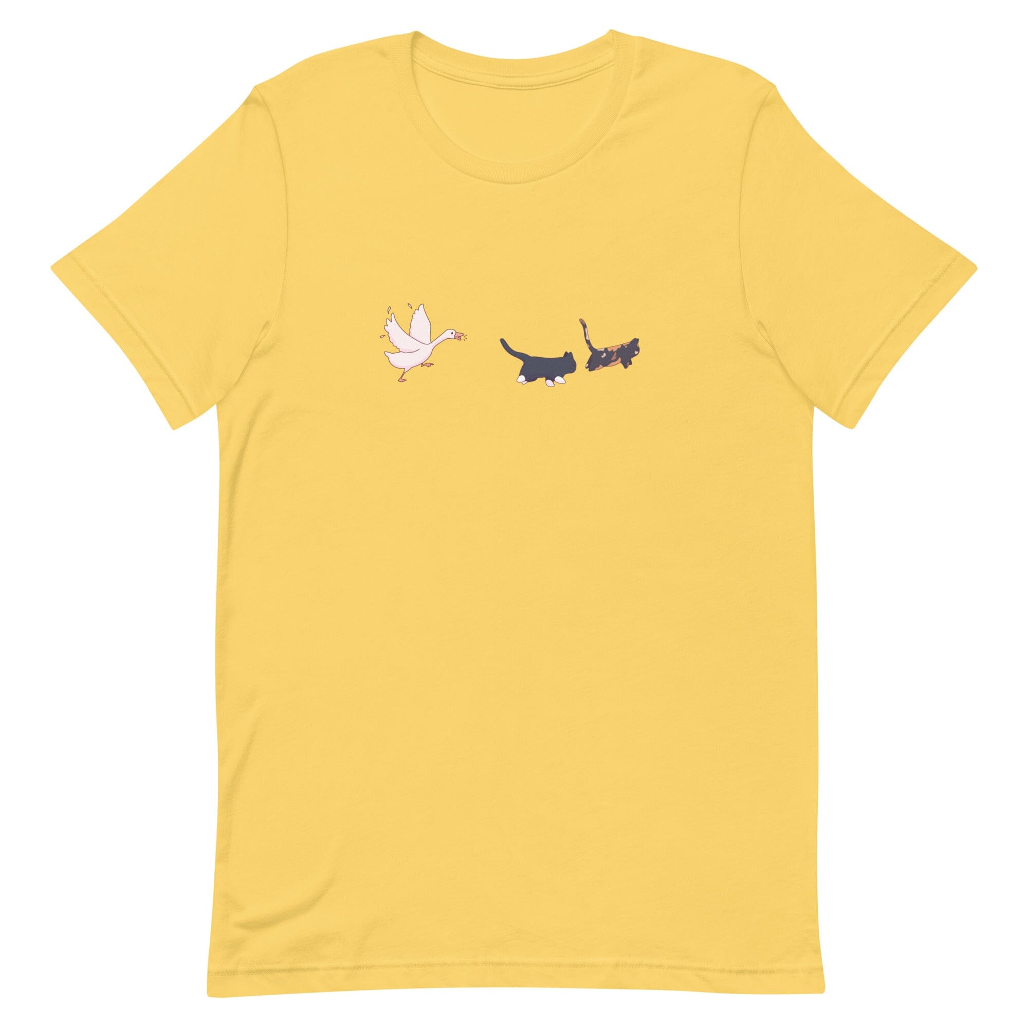 Goose Chase | Unisex t-shirt | TTI Stream Threads & Thistles Inventory Yellow S