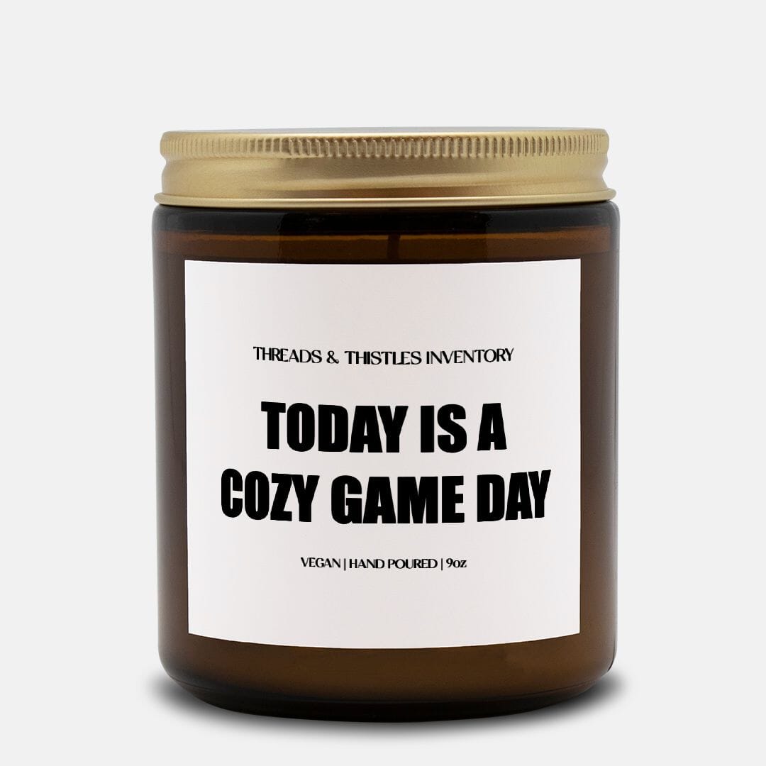 Cozy Game Day | 9oz Candle | Gamer Affirmations Candles Threads & Thistles Inventory