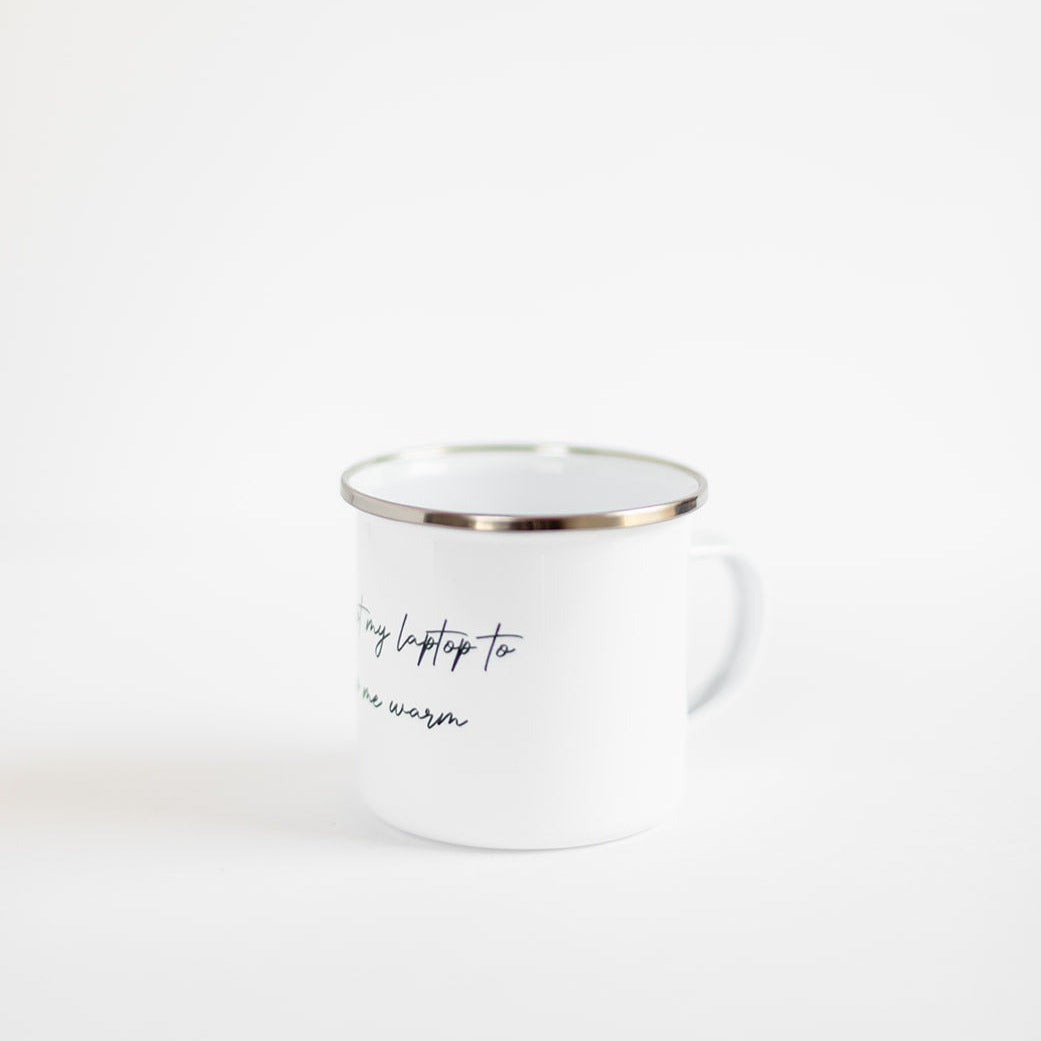 I've Got my Laptop Cozy Gamer Christmas 10oz Camp Mug Mugs Threads & Thistles Inventory