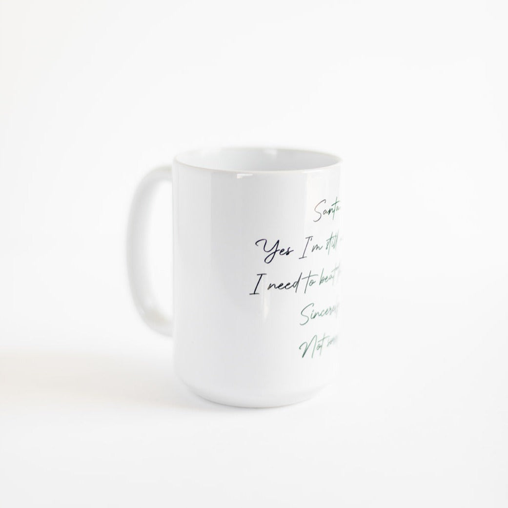 Santa, I'm Still Awake | Cozy Gamer Christmas | Mug Deluxe 15oz. Mugs Threads & Thistles Inventory