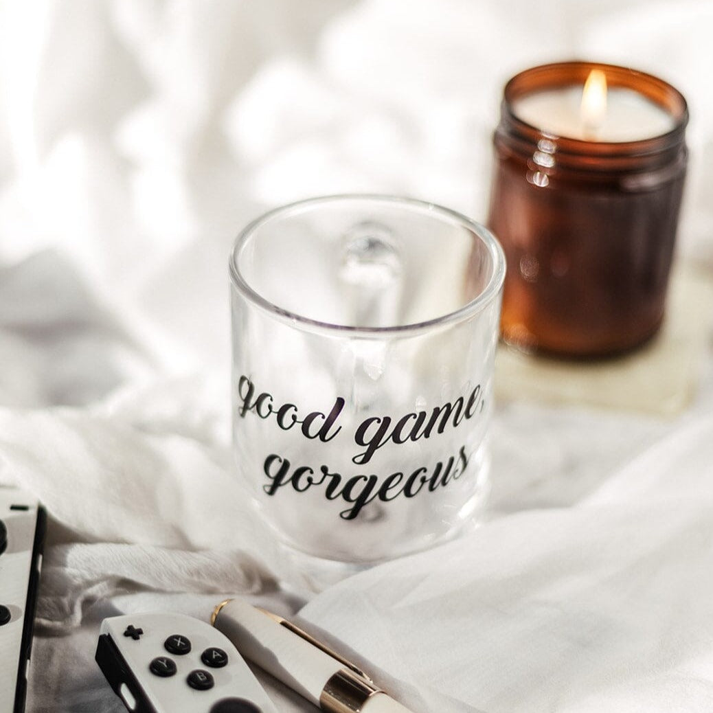 Good Game, Gorgeous | Mug Glass Mugs Threads and Thistles Inventory 