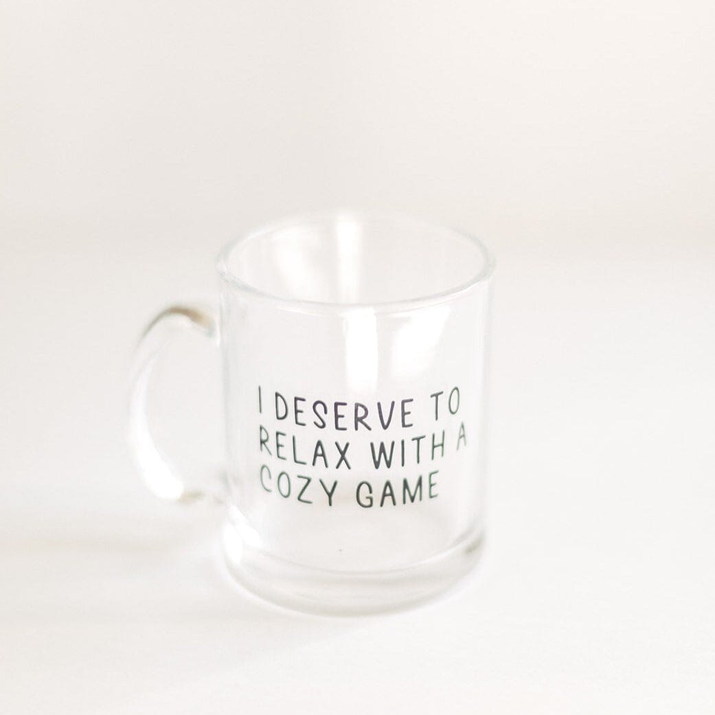 Relax with a Cozy Game | Mug Glass | Gamer Affirmations Mugs Threads & Thistles Inventory