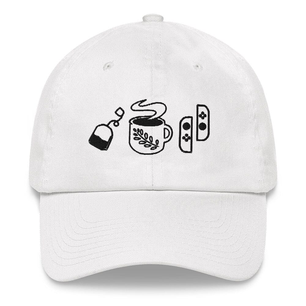 Cozy Hobbies | Dad hat | Cozy Gamer Threads & Thistles Inventory White 