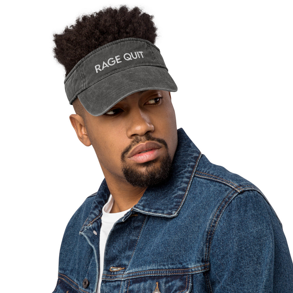 Rage Quit | Denim visor Threads and Thistles Inventory