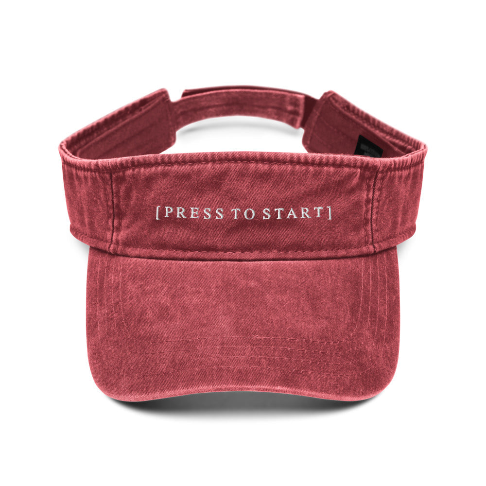 Press to Start | Denim visor Threads and Thistles Inventory Cardinal