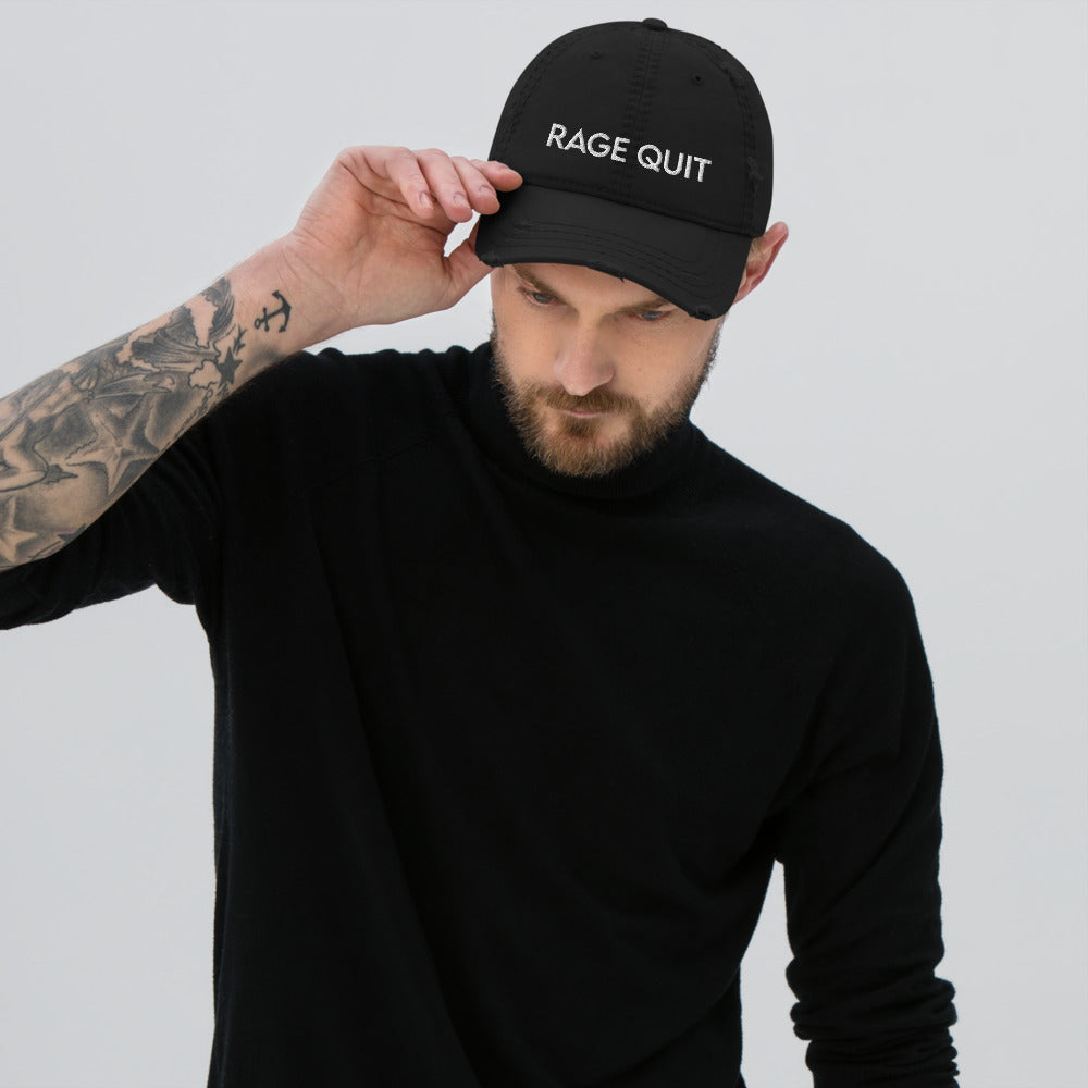 Rage Quit | Distressed Dad Hat Threads and Thistles Inventory