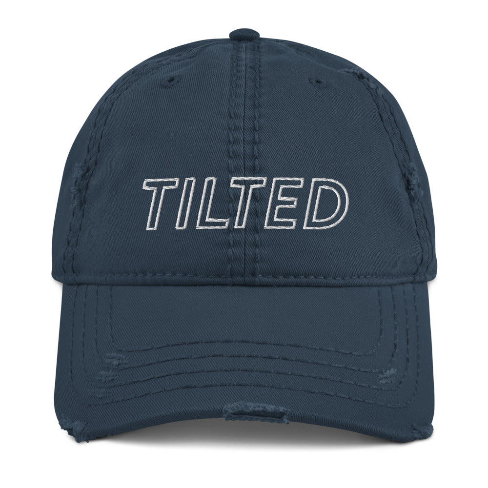 Tilted | Distressed Dad Hat Threads and Thistles Inventory Navy
