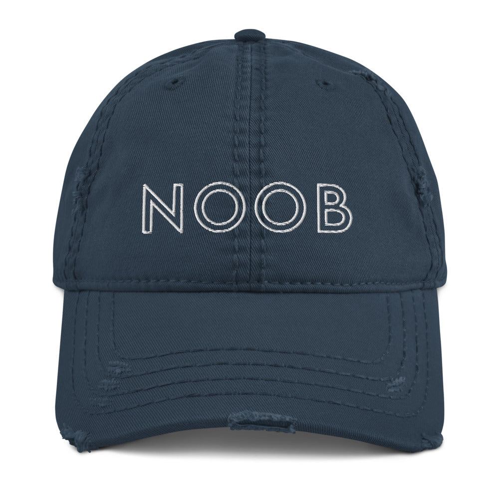 Noob | Distressed Dad Hat Threads and Thistles Inventory Navy