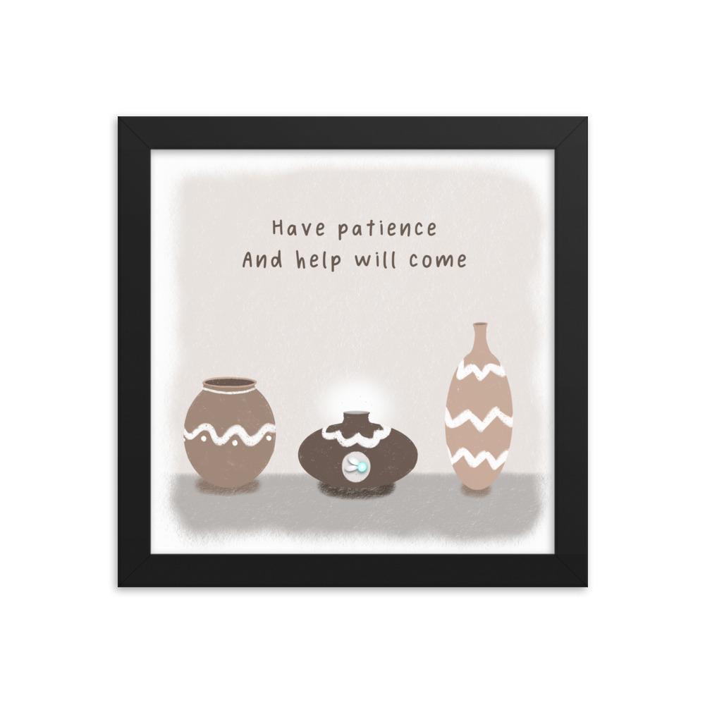 Clay Pots | Framed poster | The Legend of Zelda Threads and Thistles Inventory Black