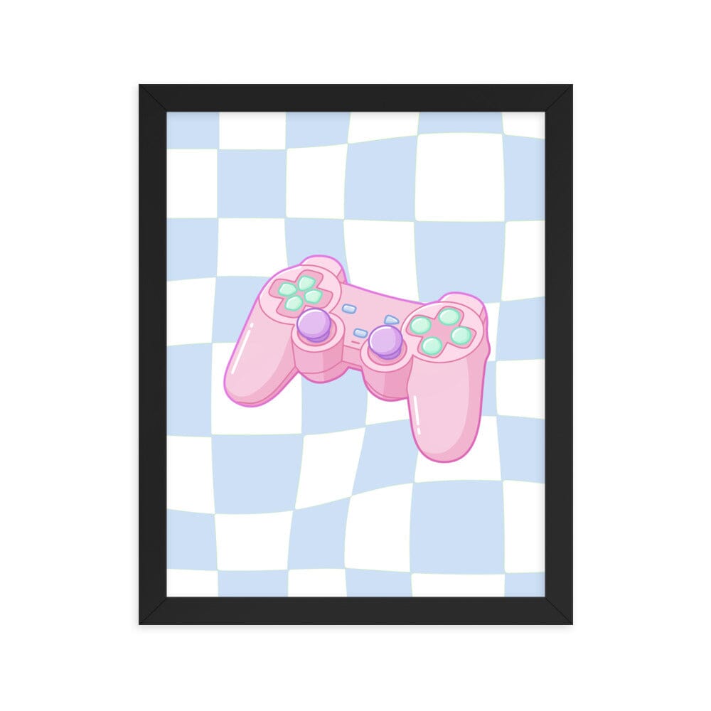 PS1 Controller | Framed poster | Retro Gaming Threads & Thistles Inventory