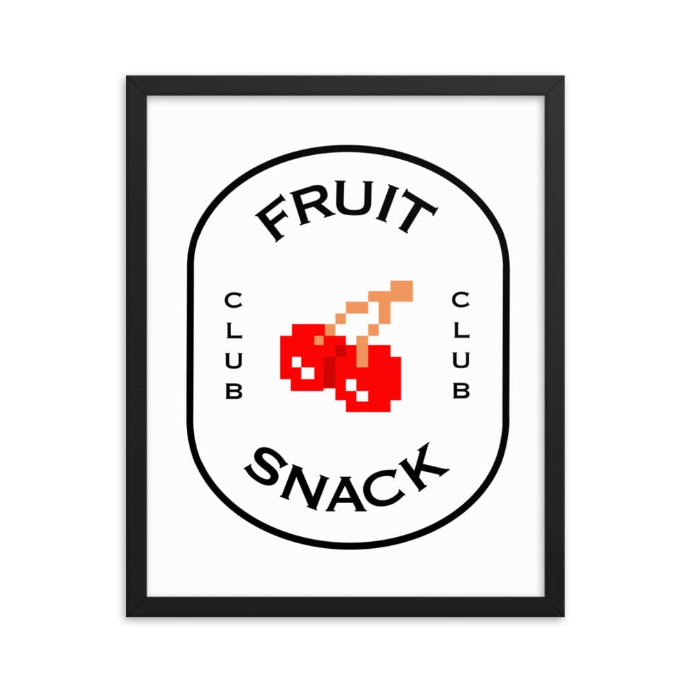 Fruit Snack Club | Framed poster | Retro Gaming Threads & Thistles Inventory