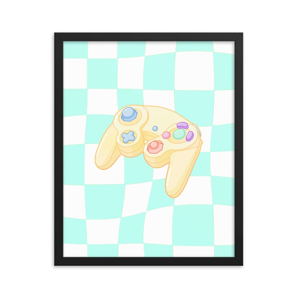 Gamecube Controller | Framed poster | Retro Gaming Threads & Thistles Inventory