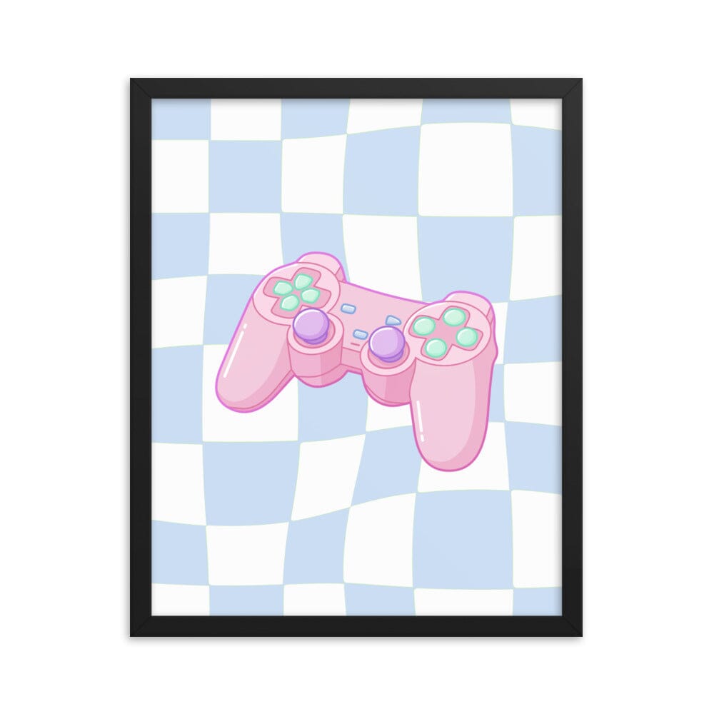 PS1 Controller | Framed poster | Retro Gaming Threads & Thistles Inventory