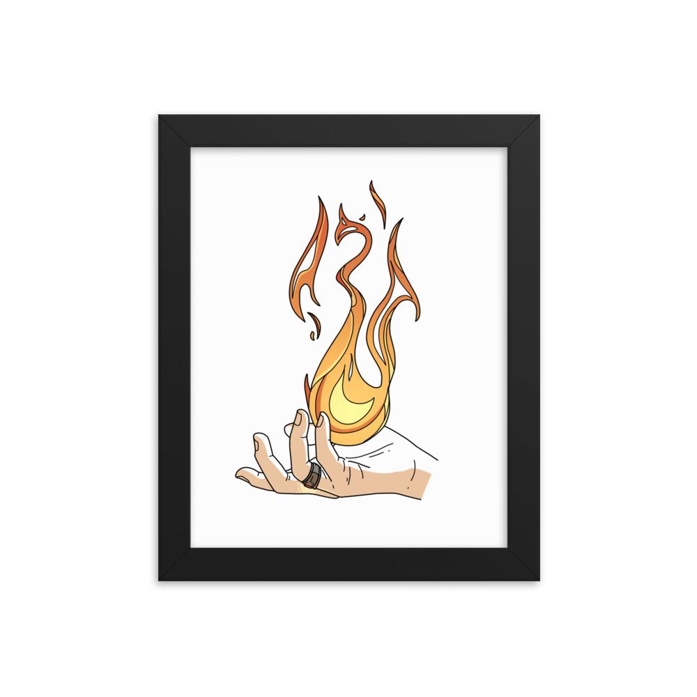 Destruction Spell | 8x10 in Framed poster | Skyrim Threads and Thistles Inventory Black