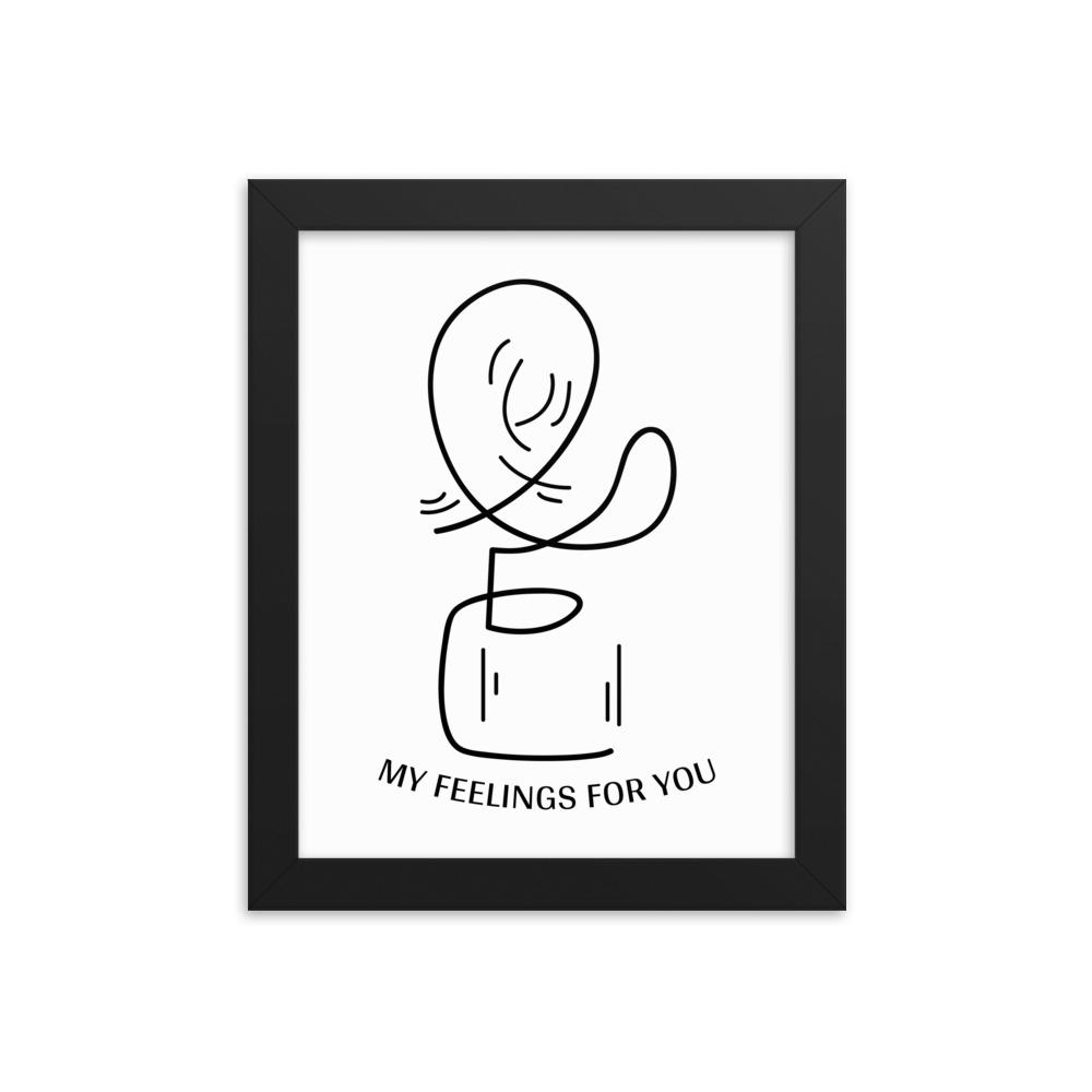 Leah's Feelings | Framed poster | Stardew valley Threads and Thistles Inventory Black