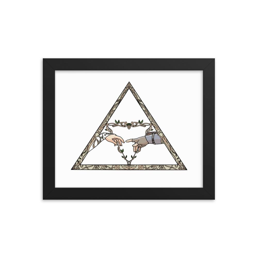 The Creation | 8x10 Framed poster | The Legend of Zelda Threads and Thistles Inventory Black