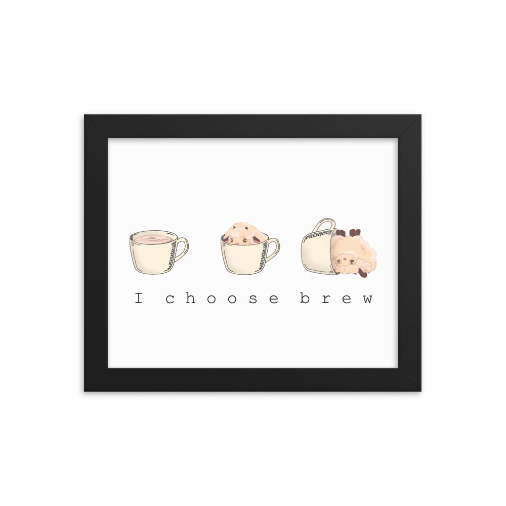 I Choose Brew | Framed poster | Pokemon Threads and Thistles Inventory Black