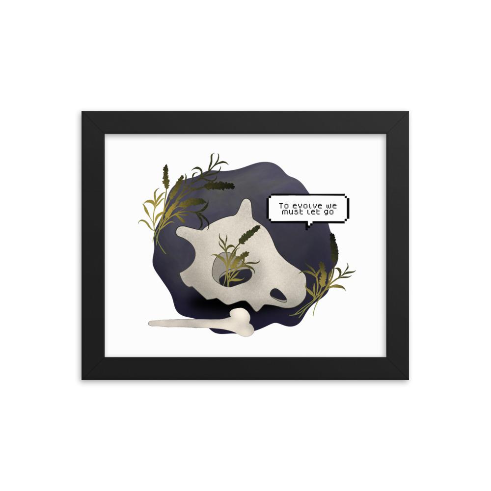 To Evolve | 8x10 Framed poster | Pokemon Threads and Thistles Inventory Black