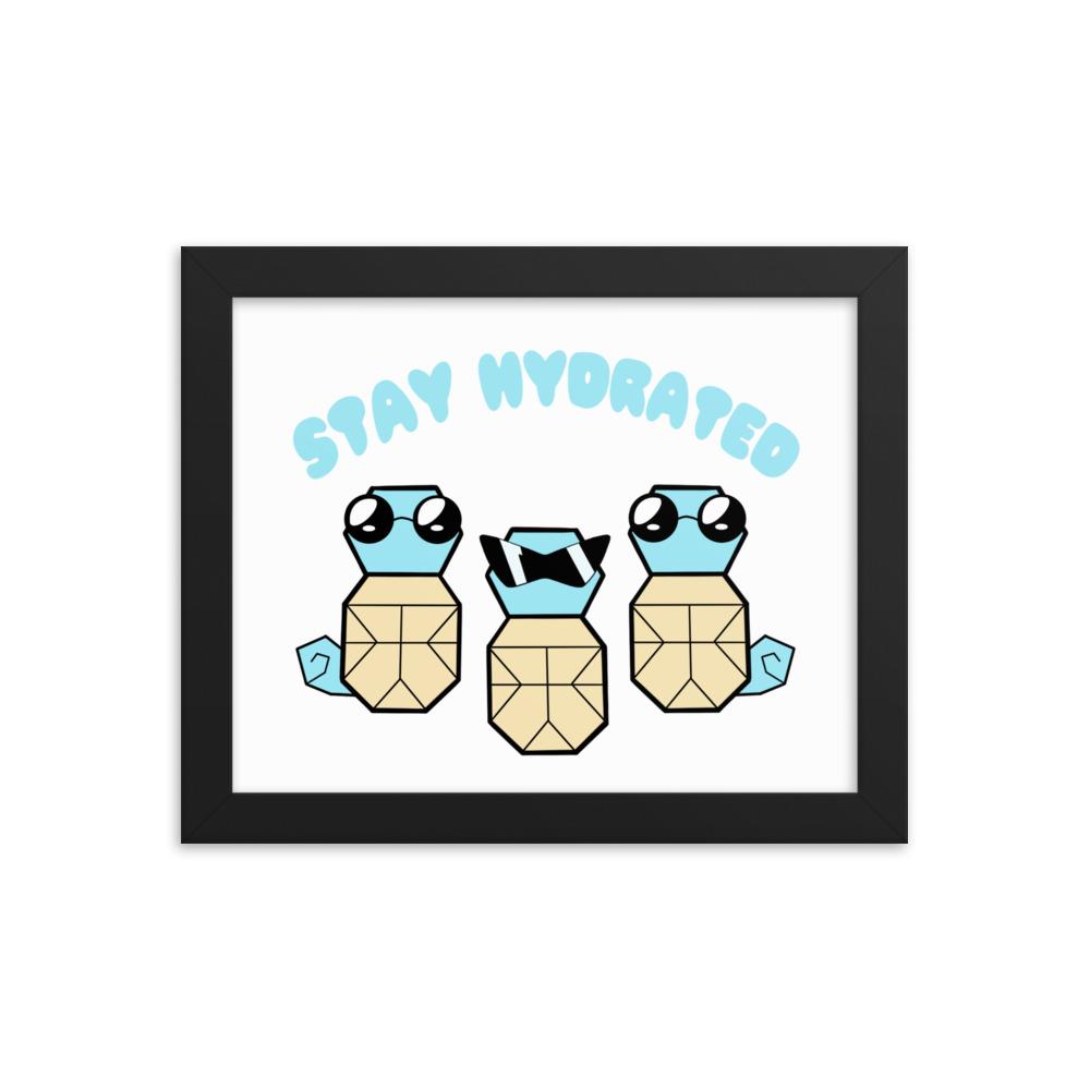 Stay Hydrated | 8x10 Framed poster | Pokemon Threads and Thistles Inventory Black