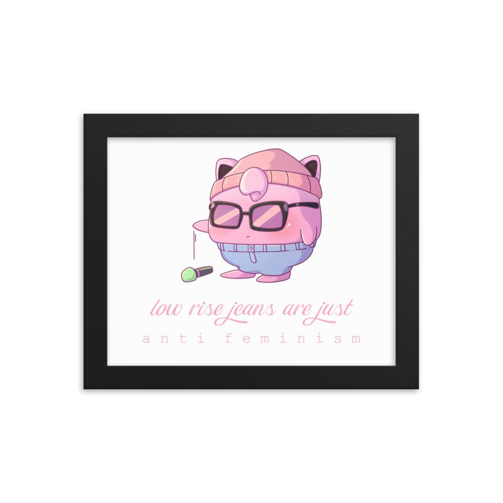 Low Rise Jeans | 8x10 Framed poster | Pokemon Threads and Thistles Inventory Black