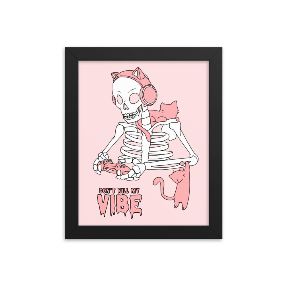 Don't Kill my Vibe | Fall 8x10 Framed poster Threads & Thistles Inventory Black