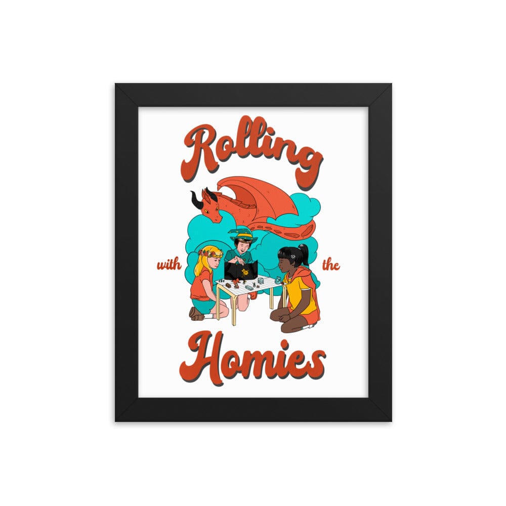 Rolling with the Homies | Framed poster | Retro Gaming Threads & Thistles Inventory