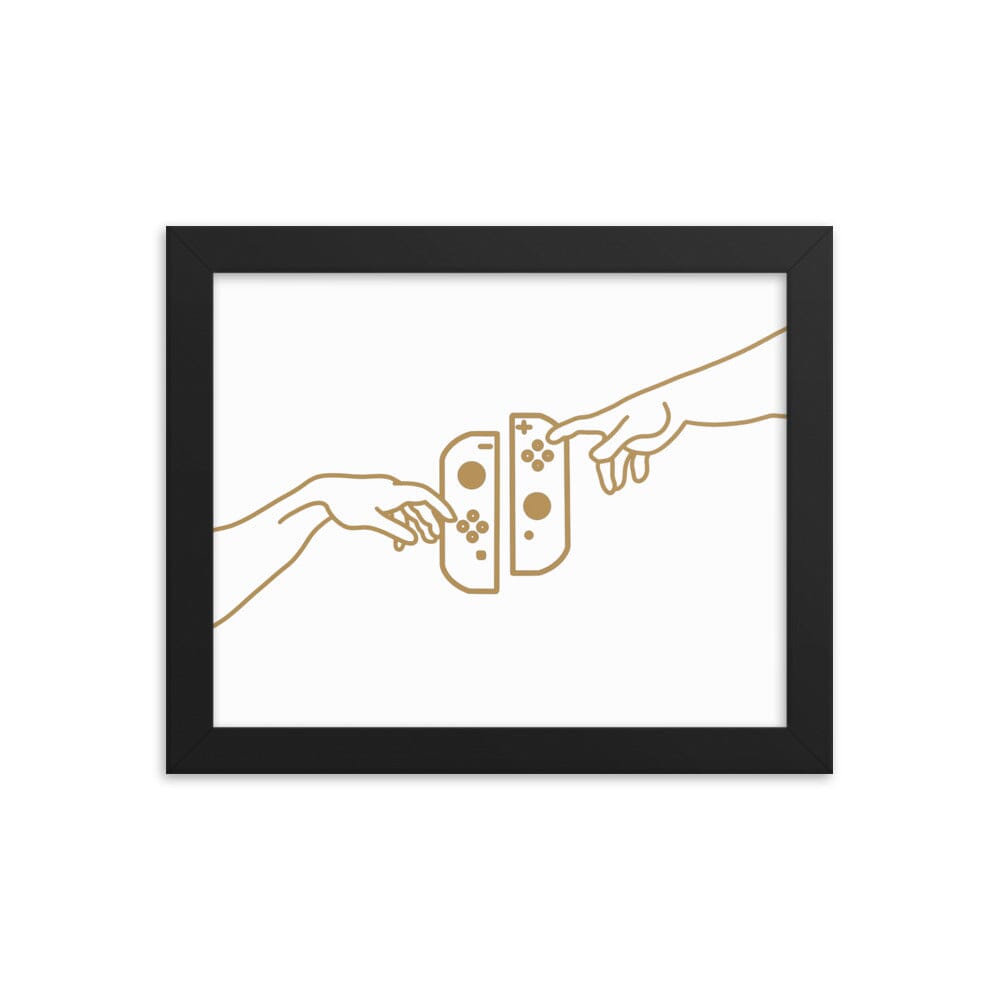 The Creation of Switch | 8x10 Framed poster | Cozy Gaming Threads & Thistles Inventory Black
