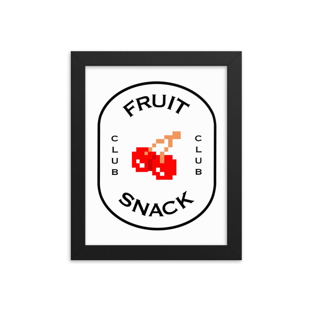 Fruit Snack Club | Framed poster | Retro Gaming Threads & Thistles Inventory