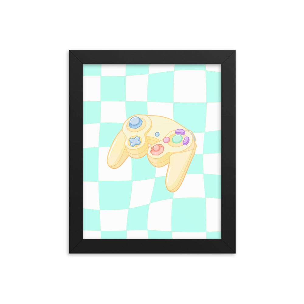 Gamecube Controller | Framed poster | Retro Gaming Threads & Thistles Inventory
