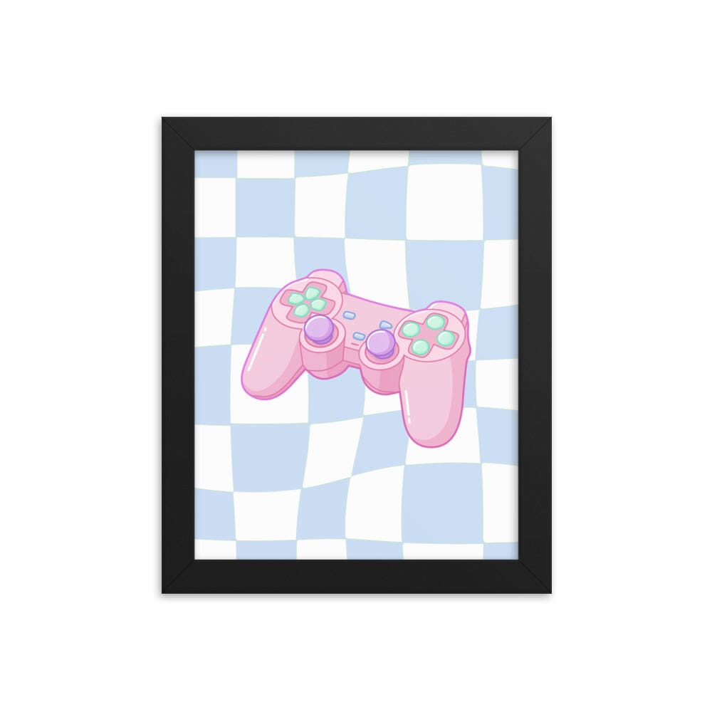 PS1 Controller | Framed poster | Retro Gaming Threads & Thistles Inventory