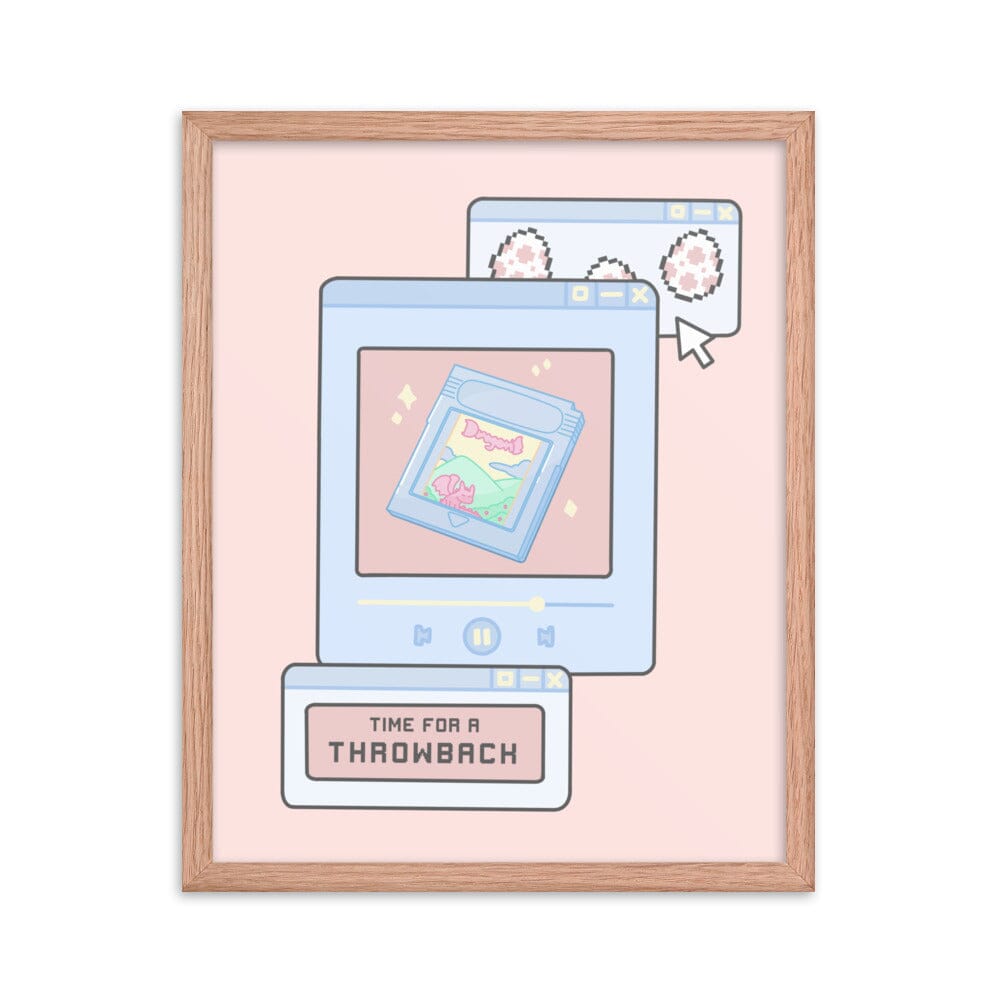 Time for a Throwback | Framed poster | Retro Gaming Threads & Thistles Inventory Red Oak 16″×20″