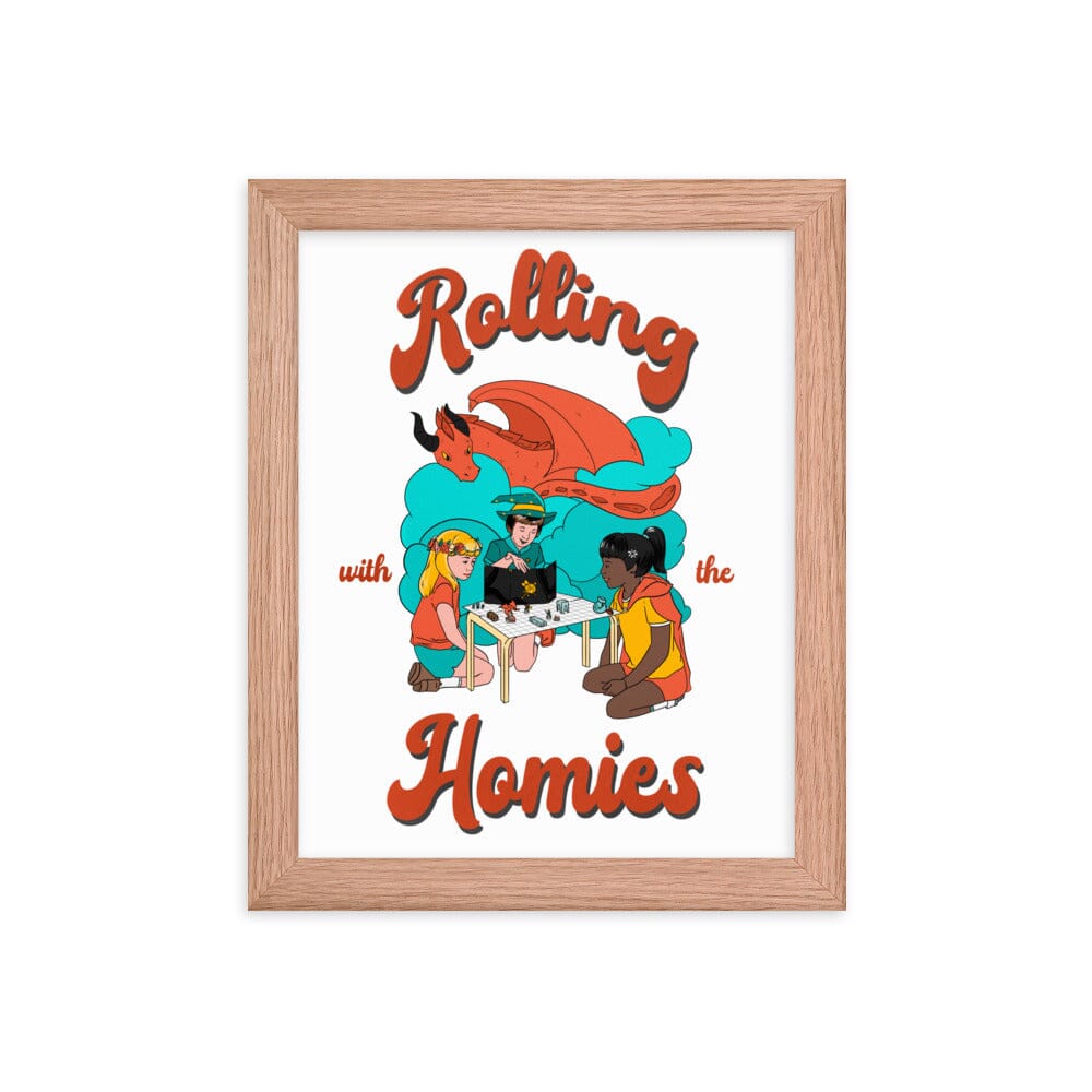 Rolling with the Homies | Framed poster | Retro Gaming Threads & Thistles Inventory