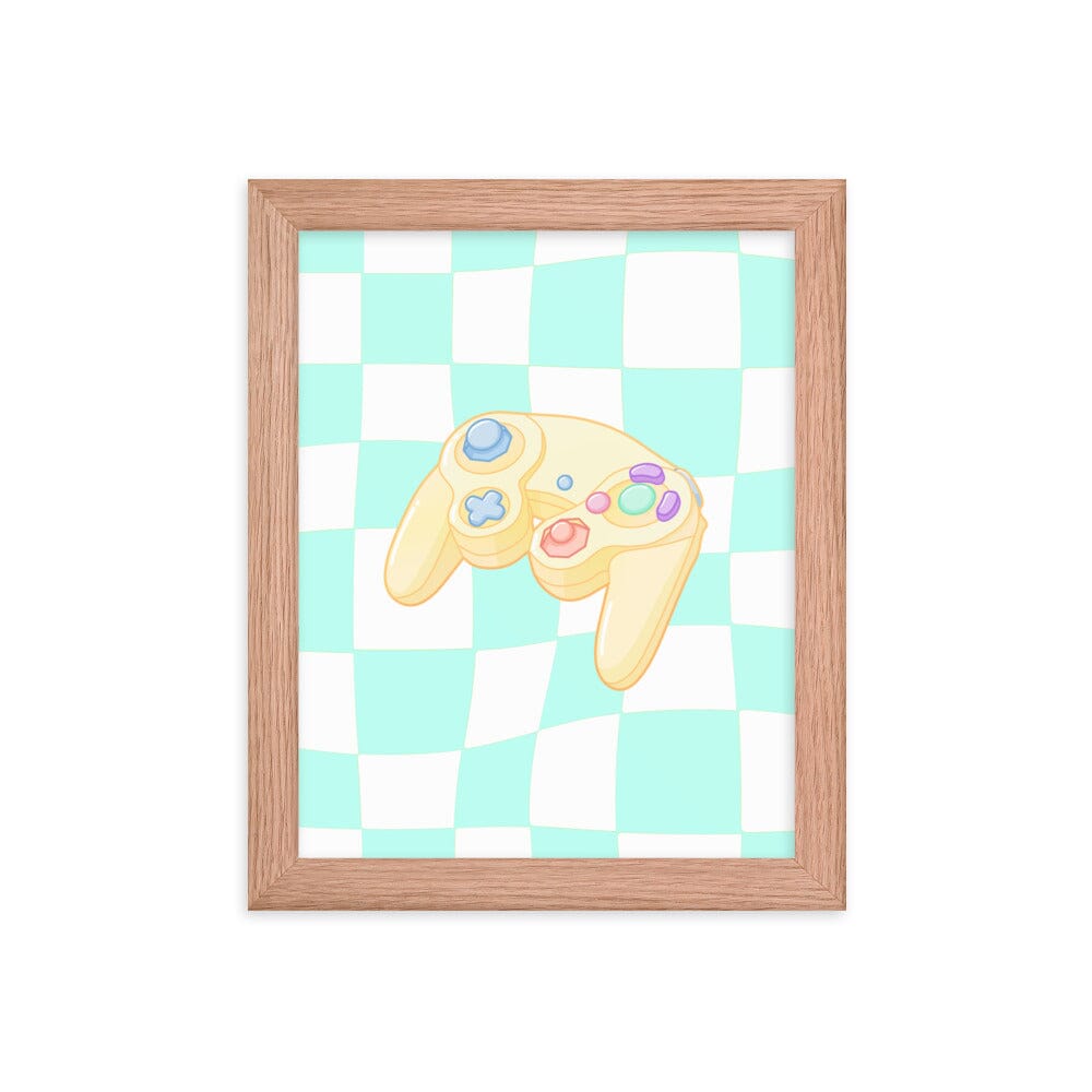 Gamecube Controller | Framed poster | Retro Gaming Threads & Thistles Inventory