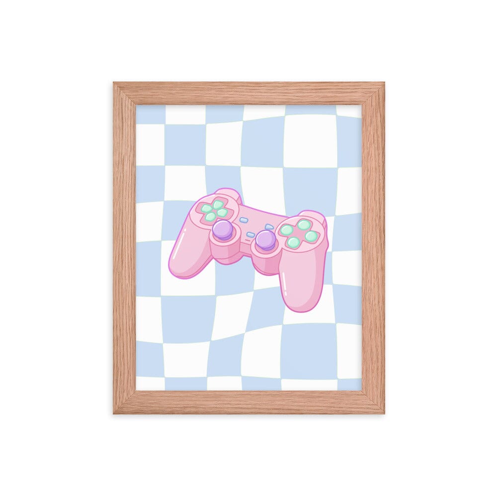 PS1 Controller | Framed poster | Retro Gaming Threads & Thistles Inventory