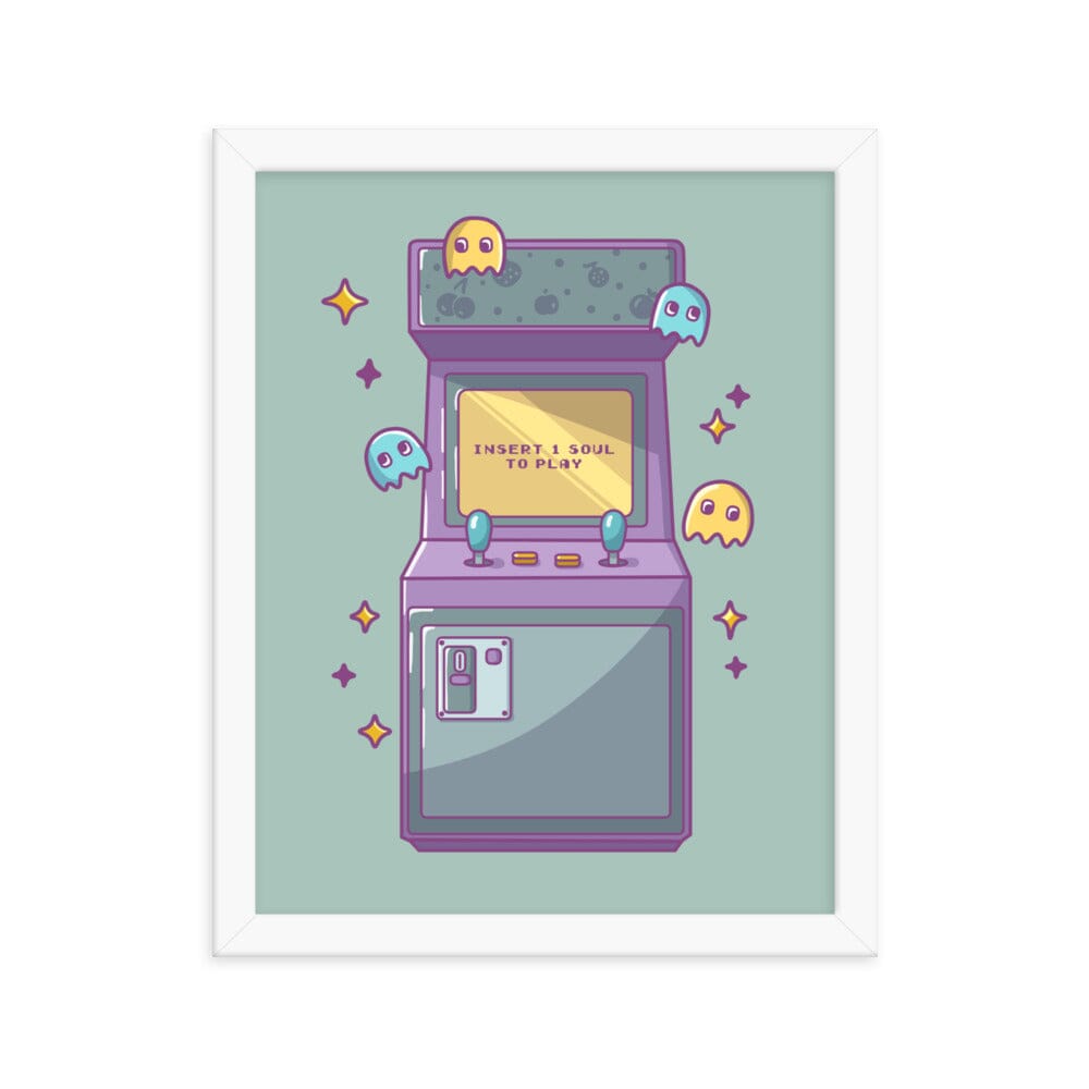 Insert 1 Life to Play | Framed poster | Retro Gaming Threads & Thistles Inventory