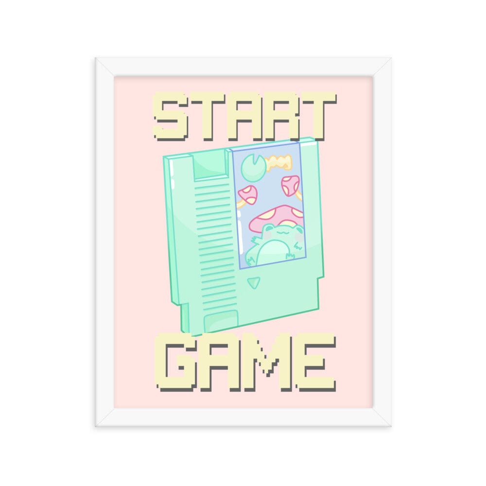 Start Game NES | Framed poster | Retro Gaming Threads & Thistles Inventory