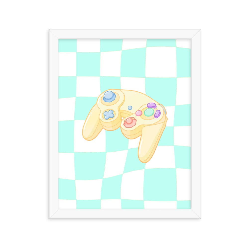Gamecube Controller | Framed poster | Retro Gaming Threads & Thistles Inventory