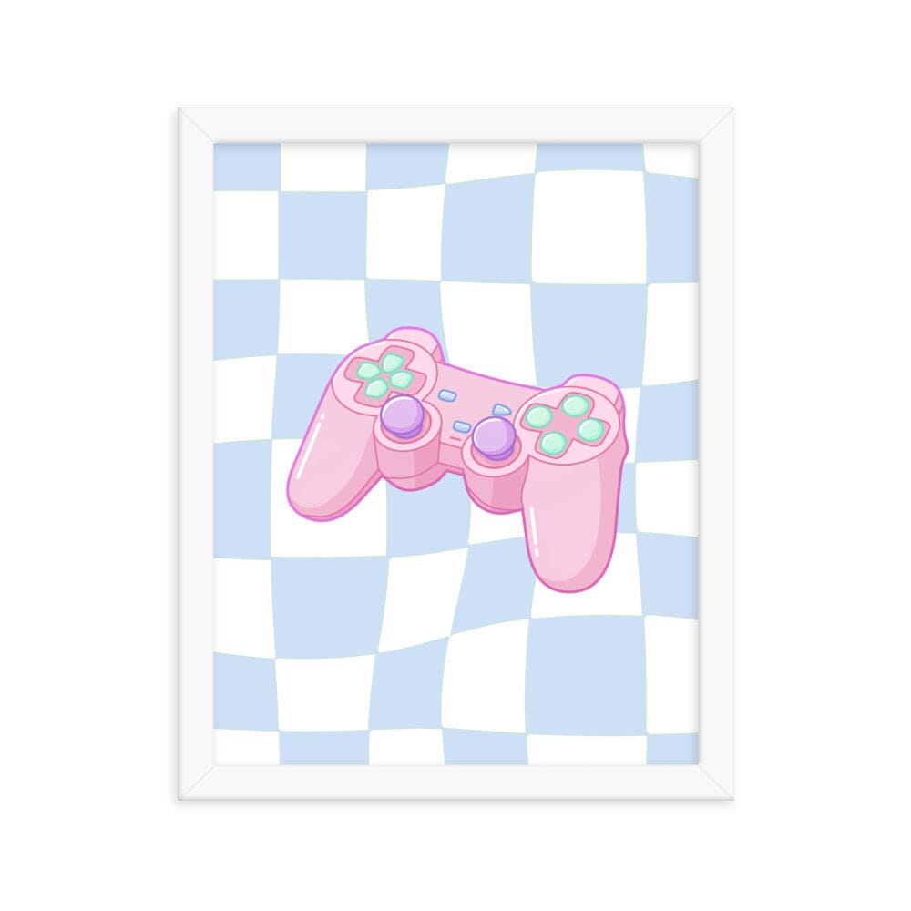 PS1 Controller | Framed poster | Retro Gaming Threads & Thistles Inventory