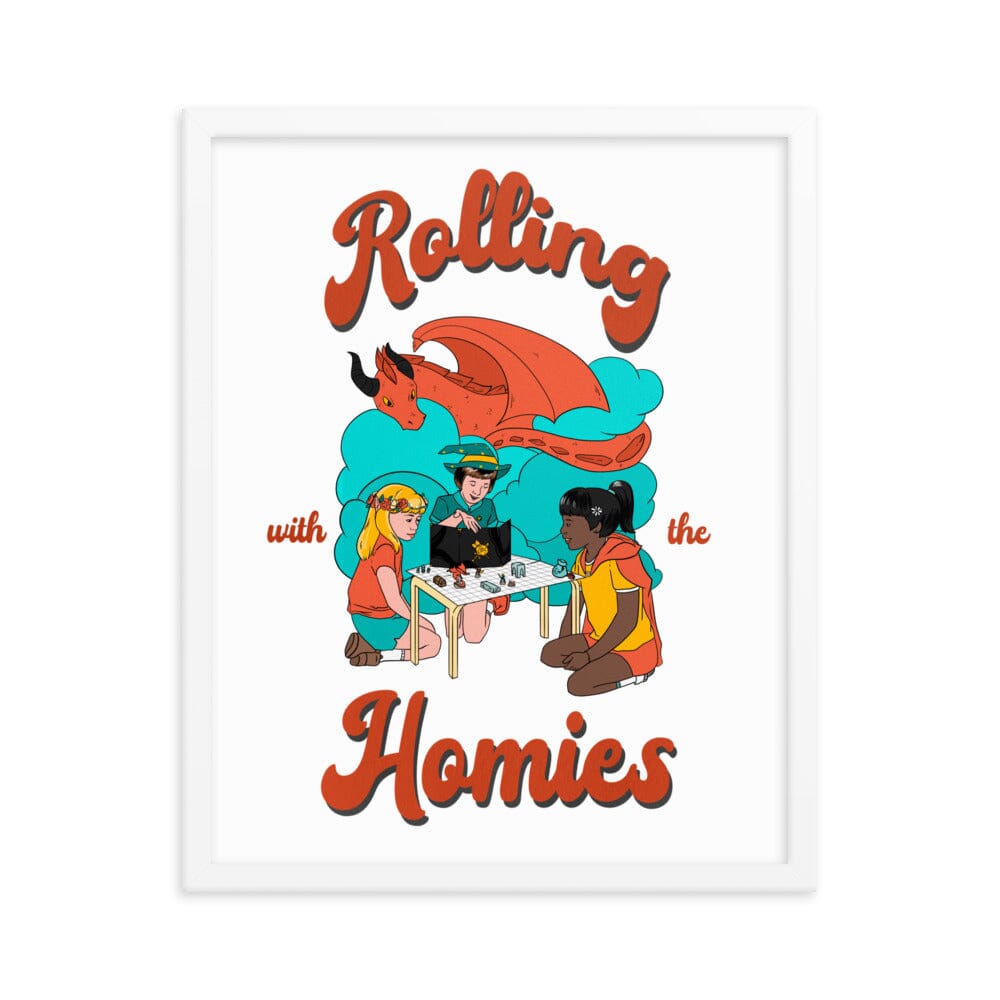 Rolling with the Homies | Framed poster | Retro Gaming Threads & Thistles Inventory