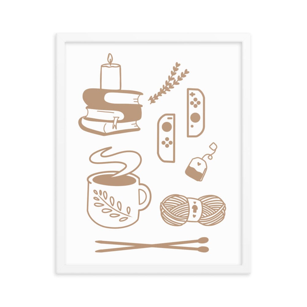 Cozy Hobbies | Framed poster | Cozy Gamer Threads & Thistles Inventory