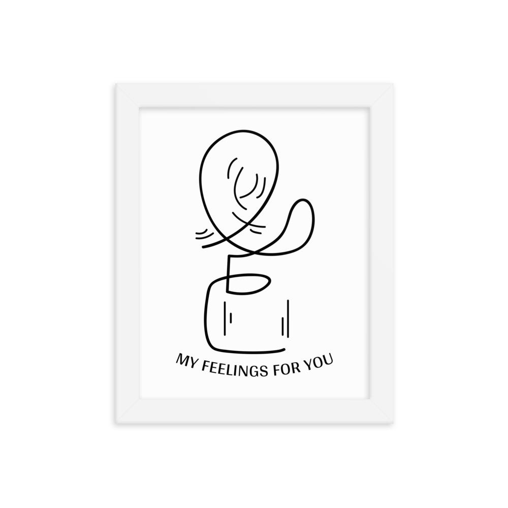 Leah's Feelings | Framed poster | Stardew valley Threads and Thistles Inventory White
