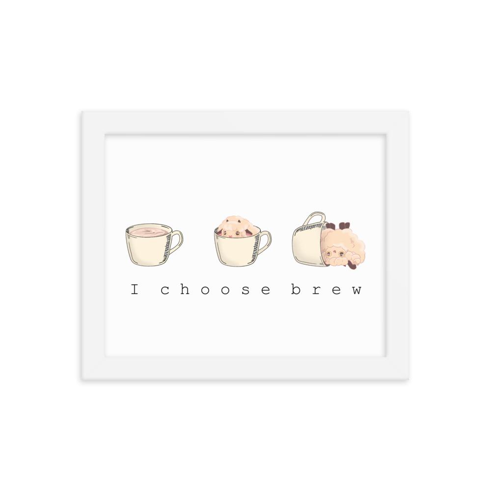 I Choose Brew | Framed poster | Pokemon Threads and Thistles Inventory White