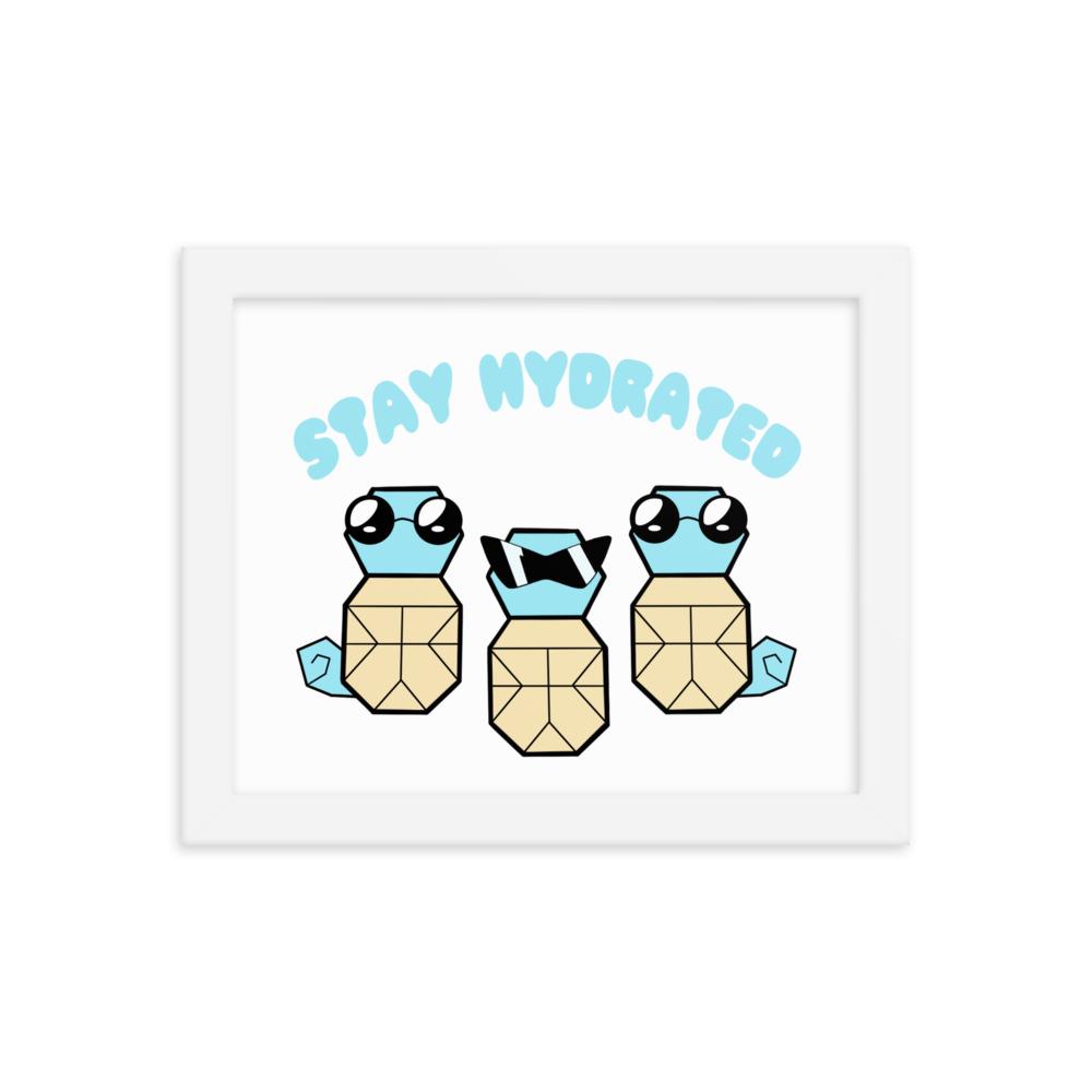 Stay Hydrated | 8x10 Framed poster | Pokemon Threads and Thistles Inventory White
