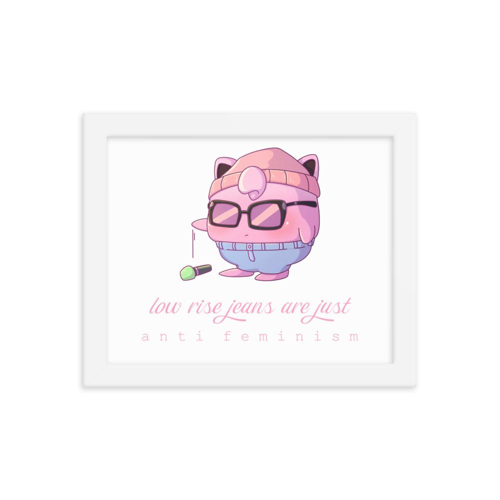 Low Rise Jeans | 8x10 Framed poster | Pokemon Threads and Thistles Inventory White